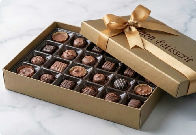 1000 Gr Özel El Yapımı Gurme Çikolata Kutusu Taze ve Doğal Karabük pasta siparişi