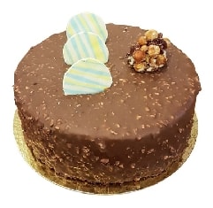 4 kişilik yuvarlak sade çikolatalı yaş pasta - Pasta çeşitleri Karabük pasta siparişi