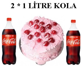 6-9 Kişilik Frambuazlı Yaş Pasta & 2x1 Lt Cola KarabÃ¼k pasta sipariÅŸi