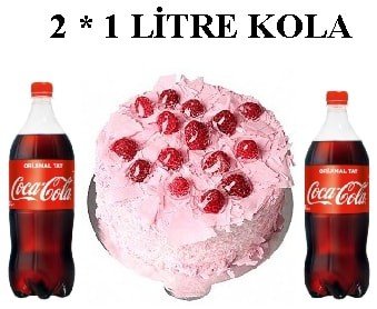 6-9 Kişilik Frambuazlı Yaş Pasta & 2x1 Lt Cola KarabÃ¼k pasta sipariÅŸi