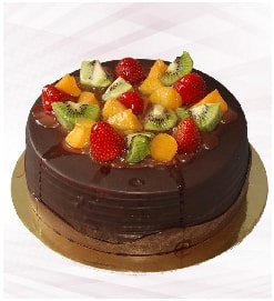 Şık Sunumlu Karışık Meyveli Hasbahçe Pasta 2-3 Kişilik Karabük pasta siparişi